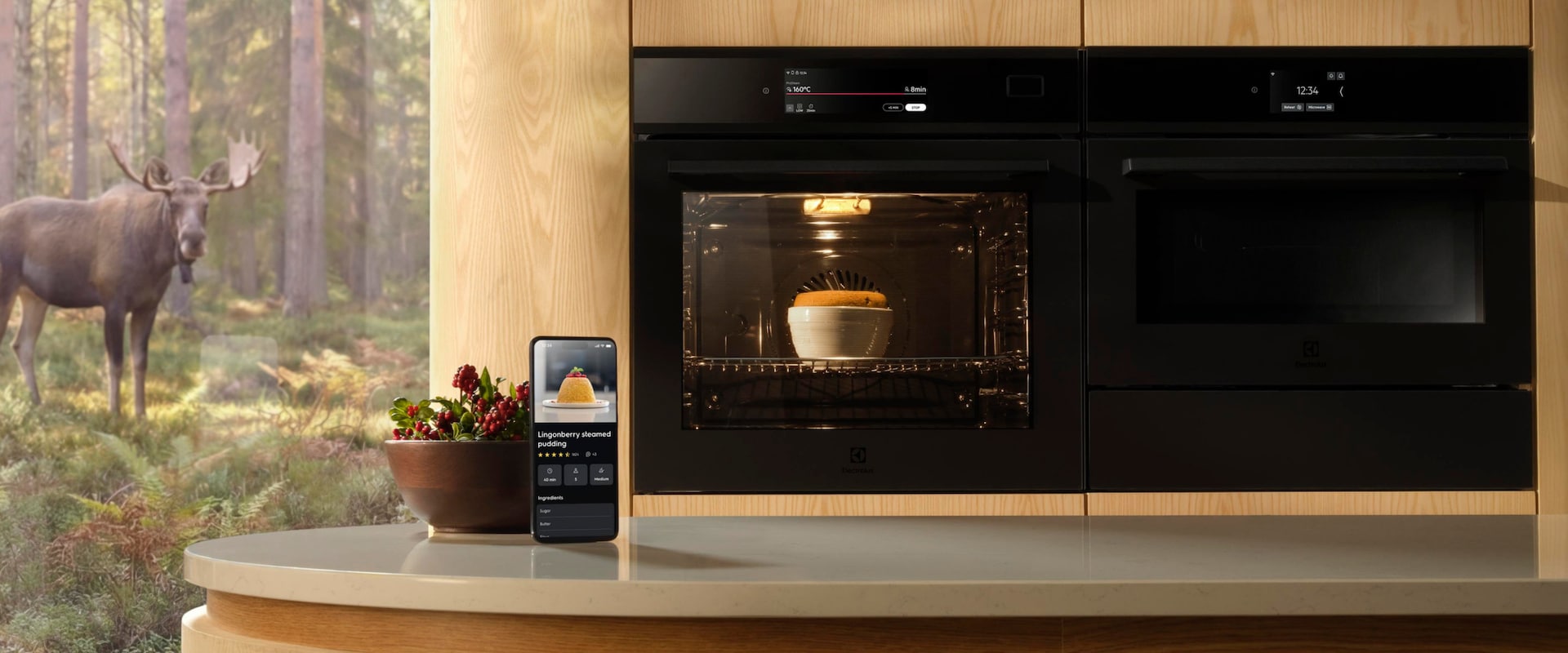 Ahi on majas sees, põder on akna taga.